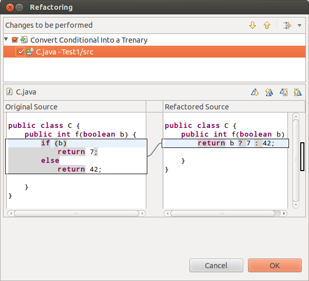 Refactoring ternary expressions